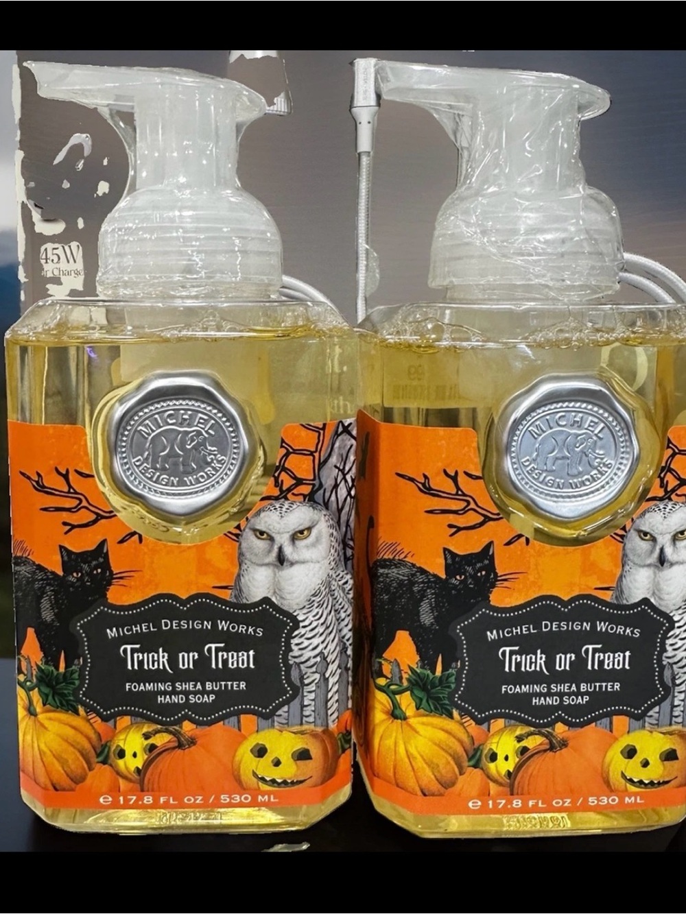 Trick or Treat Foaming Shea Butter Hand Soap — Orange Michel design works lot/2
